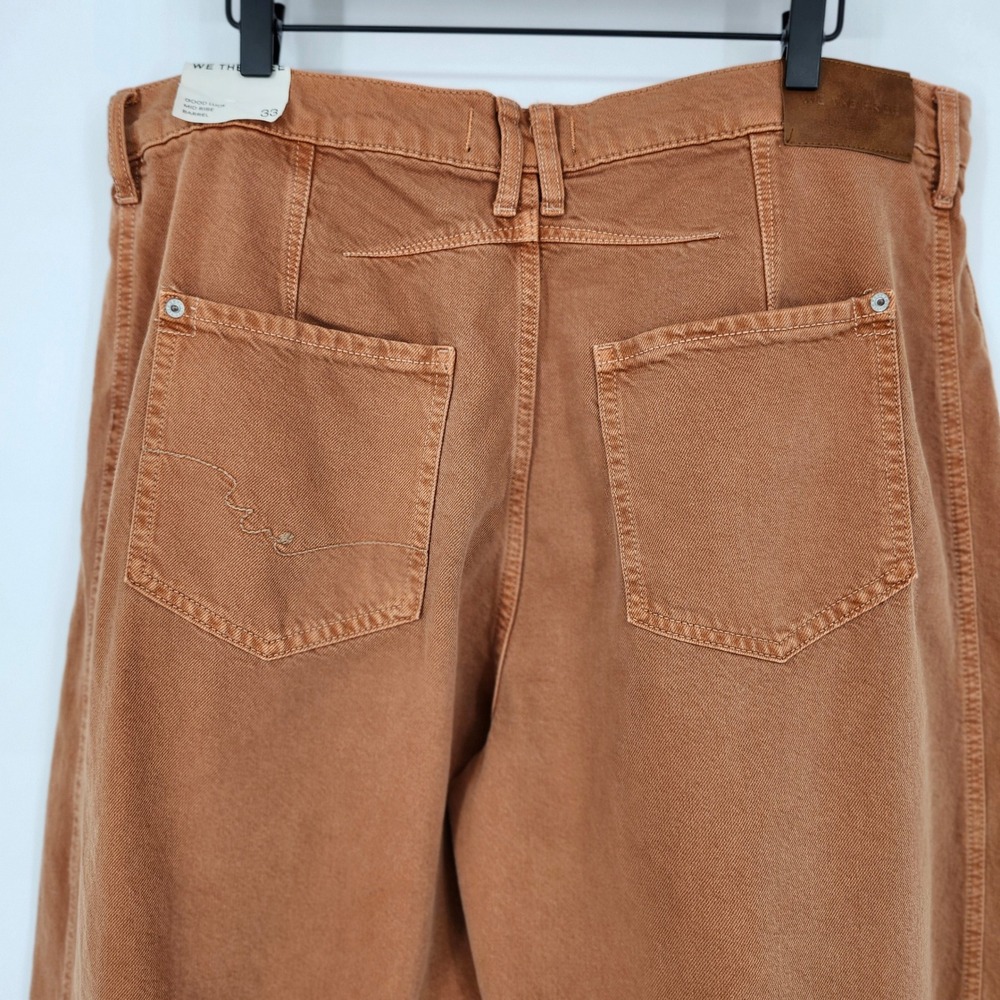 We The Free NWT Good Luck Barrel Jeans Size 33 Ginger Root Earthy Boho Hippie - Picture 10 of 10
